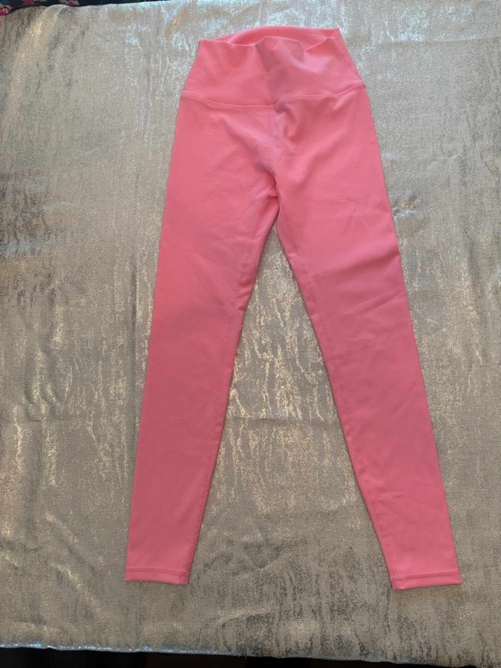 Girls' High-Waist Pink Performance Leggings